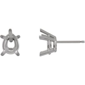 Pear 5-Prong Stud Earrings
