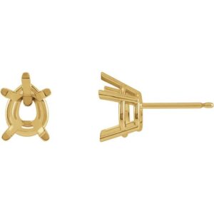 Pear 5-Prong Stud Earrings