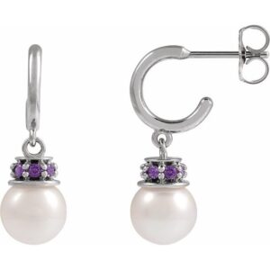 Pearl Hoop Earrings