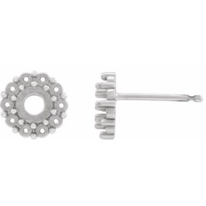 Rose-Cut Halo-Style Earrings
