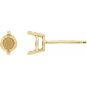 Round 2-Prong Stud Earrings