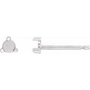 Round 3-Prong Claw Rose-Cut Stud Earrings
