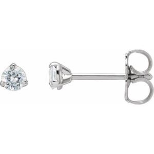 Round 3-Prong Claw Stud Earrings