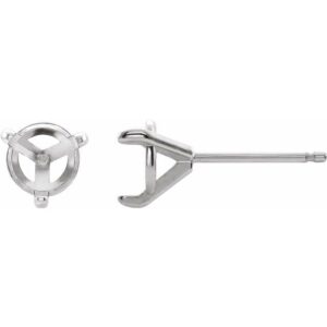 Round 3-Prong Claw Stud Earrings