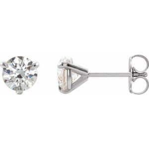 Round 3-Prong Claw Stud Earrings