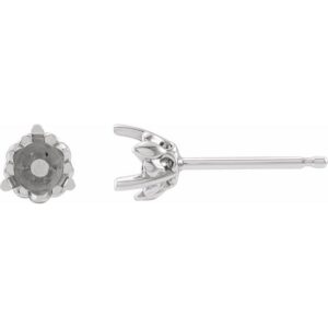 Round 3-Prong Fleur-de-Lis Earrings