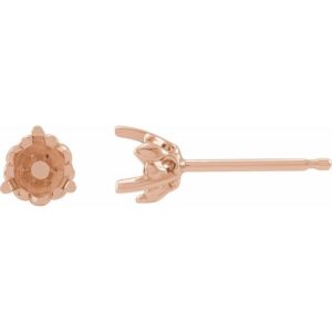 Round 3-Prong Fleur-de-Lis Earrings