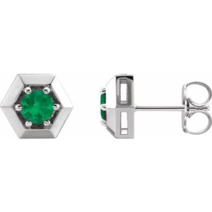 Round 3-Prong Geometric Earrings