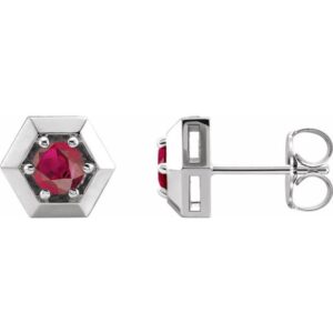 Round 3-Prong Geometric Earrings