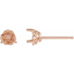 Round 3-Prong Infinity-Inspired Stud Earrings