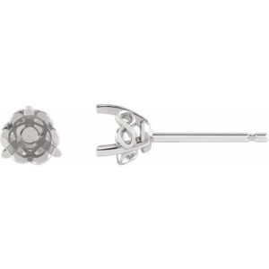 Round 3-Prong Infinity-Inspired Stud Earrings