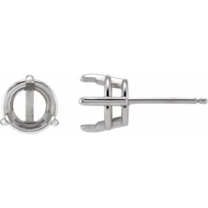 Round 3-Prong Pre-Notched Claw Earring