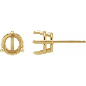 Round 3-Prong Pre-Notched Claw Earring