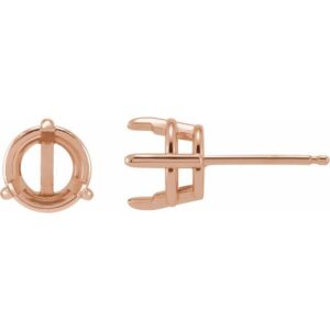 Round 3-Prong Pre-Notched Claw Earring