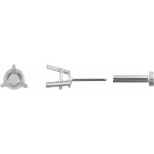 Round 3-Prong Press Fit Stud Earrings