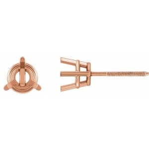 Round 3-Prong Stud Earrings