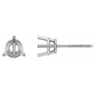 Round 3-Prong Stud Earrings