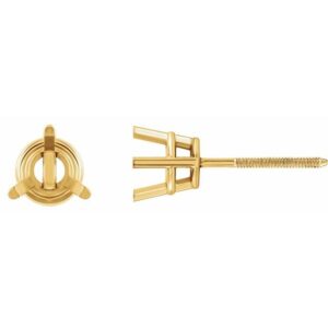 Round 3-Prong Stud Earrings