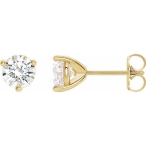 Round 3-Prong Stuller Moissanite™ Stud Earrings