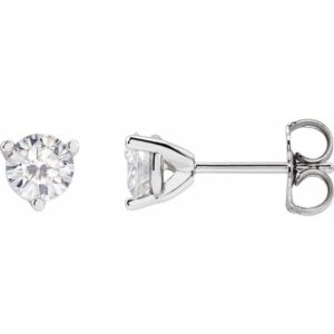 Round 3-Prong Stuller Moissanite™ Stud Earrings