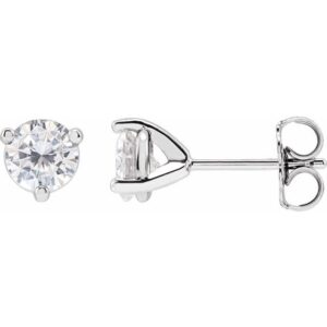 Round 3-Prong Stuller Moissanite™ Stud Earrings