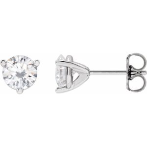 Round 3-Prong Stuller Moissanite™ Stud Earrings