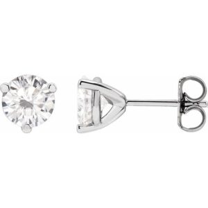 Round 3-Prong Stuller Moissanite™ Stud Earrings