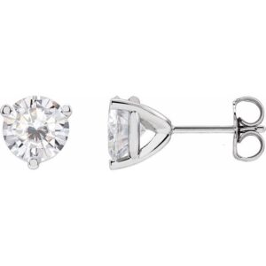 Round 3-Prong Stuller Moissanite™ Stud Earrings