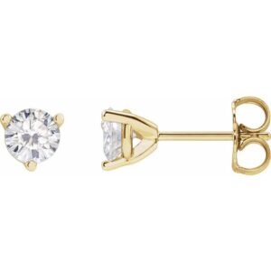 Round 3-Prong Stuller Moissanite™ Stud Earrings