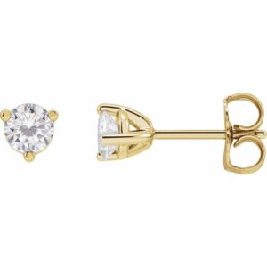 Round 3-Prong Stuller Moissanite™ Stud Earrings