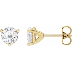 Round 3-Prong Stuller Moissanite™ Stud Earrings