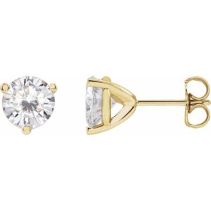 Round 3-Prong Stuller Moissanite™ Stud Earrings