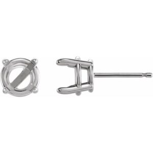 Round 4-Prong Claw Stud Earrings