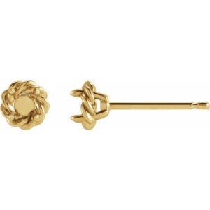 Round 4-Prong Claw Stud Earrings