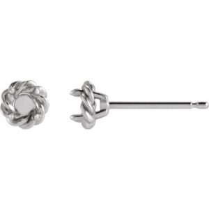 Round 4-Prong Claw Stud Earrings