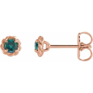 Round 4-Prong Claw Stud Earrings