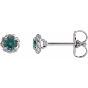 Round 4-Prong Claw Stud Earrings