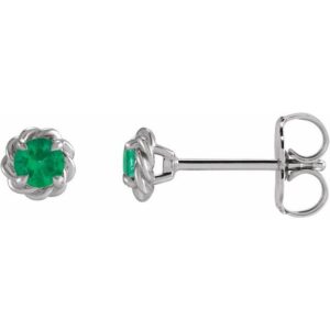 Round 4-Prong Claw Stud Earrings