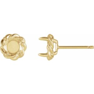 Round 4-Prong Claw Stud Earrings