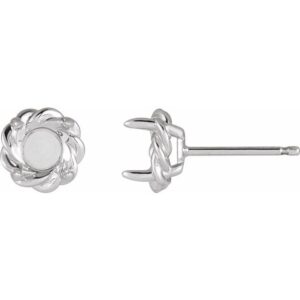 Round 4-Prong Claw Stud Earrings