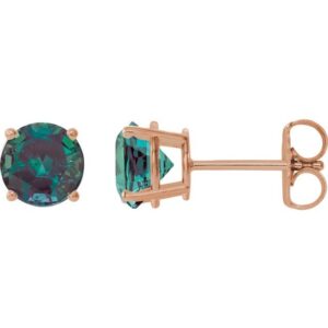 Round 4-Prong Lightweight Stud Earrings