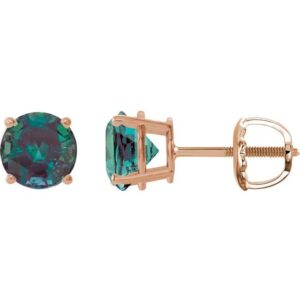 Round 4-Prong Lightweight Stud Earrings