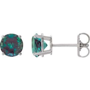 Round 4-Prong Lightweight Stud Earrings
