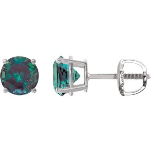 Round 4-Prong Lightweight Stud Earrings