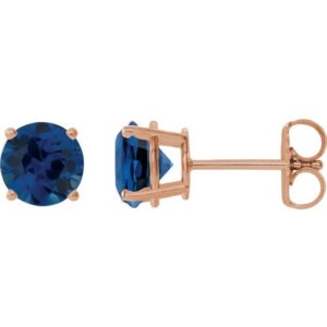Round 4-Prong Lightweight Stud Earrings