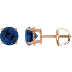 Round 4-Prong Lightweight Stud Earrings