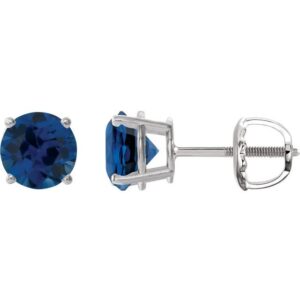 Round 4-Prong Lightweight Stud Earrings