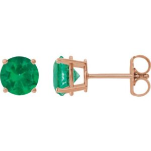 Round 4-Prong Lightweight Stud Earrings