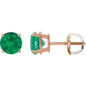Round 4-Prong Lightweight Stud Earrings