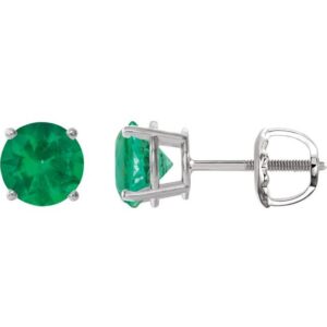 Round 4-Prong Lightweight Stud Earrings